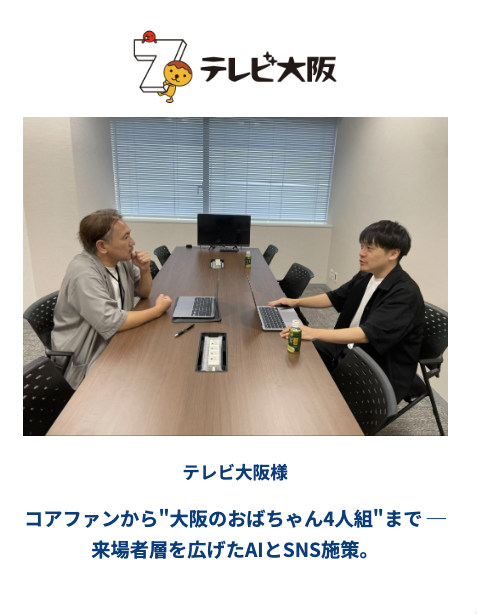 テレビ大阪様との打ち合わせ風景